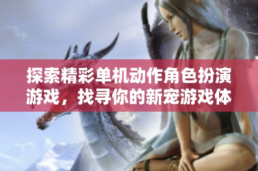 探索精彩单机动作角色扮演游戏，找寻你的新宠游戏体验