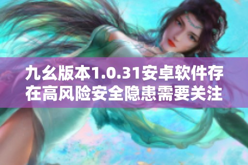 九幺版本1.0.31安卓软件存在高风险安全隐患需要关注