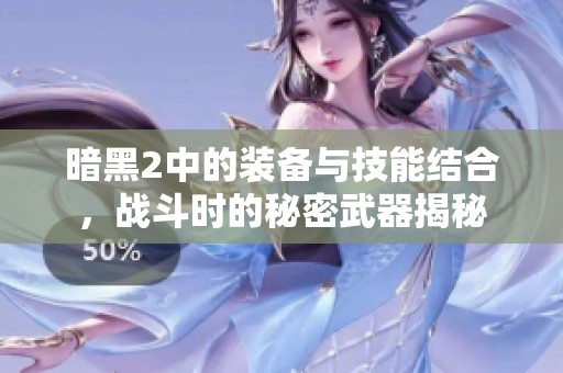 暗黑2中的装备与技能结合，战斗时的秘密武器揭秘