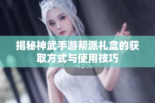 揭秘神武手游帮派礼盒的获取方式与使用技巧