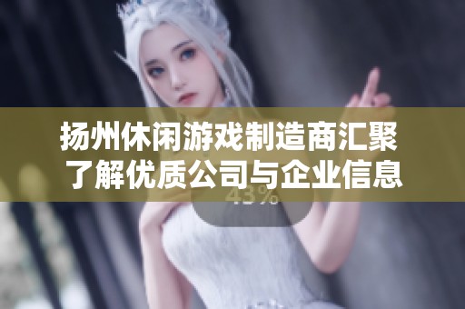 扬州休闲游戏制造商汇聚 了解优质公司与企业信息