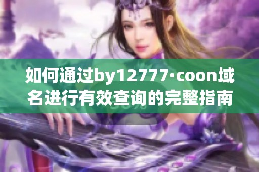 如何通过by12777·coon域名进行有效查询的完整指南