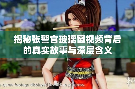 揭秘张警官玻璃窗视频背后的真实故事与深层含义