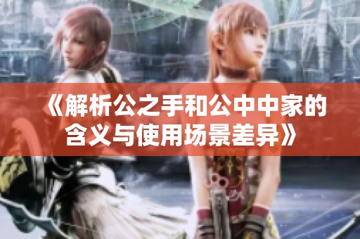 《解析公之手和公中中家的含义与使用场景差异》