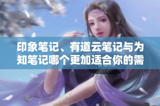 印象笔记、有道云笔记与为知笔记哪个更加适合你的需求和使用习惯？