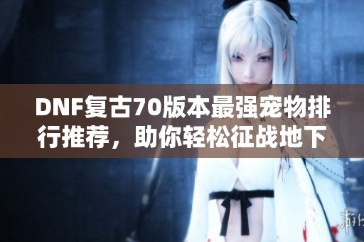 DNF复古70版本最强宠物排行推荐，助你轻松征战地下城