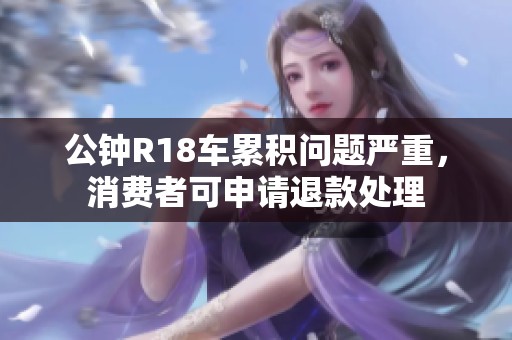 公钟R18车累积问题严重，消费者可申请退款处理