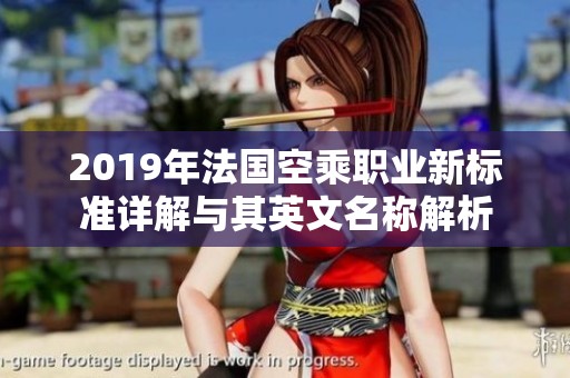 2019年法国空乘职业新标准详解与其英文名称解析
