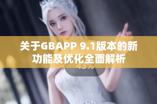 关于GBAPP 9.1版本的新功能及优化全面解析