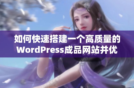 如何快速搭建一个高质量的WordPress成品网站并优化效果