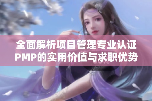 全面解析项目管理专业认证PMP的实用价值与求职优势