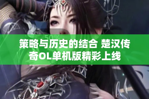 策略与历史的结合 楚汉传奇OL单机版精彩上线