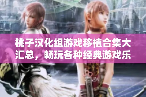 桃子汉化组游戏移植合集大汇总，畅玩各种经典游戏乐趣无穷