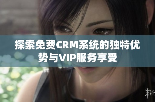 探索免费CRM系统的独特优势与VIP服务享受