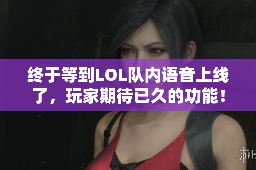 终于等到LOL队内语音上线了，玩家期待已久的功能！