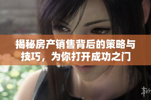 揭秘房产销售背后的策略与技巧，为你打开成功之门