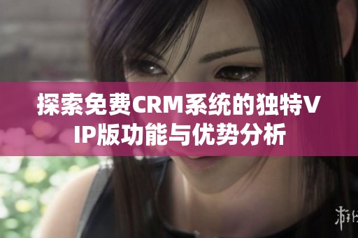 探索免费CRM系统的独特VIP版功能与优势分析