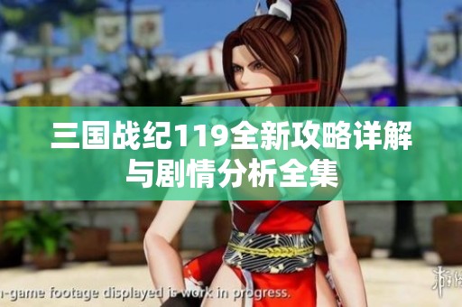 三国战纪119全新攻略详解与剧情分析全集