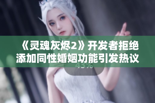 《灵魂灰烬2》开发者拒绝添加同性婚姻功能引发热议