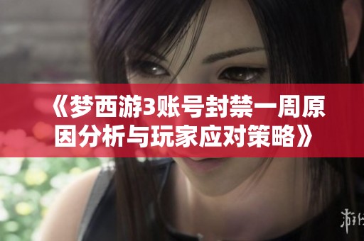 《梦西游3账号封禁一周原因分析与玩家应对策略》