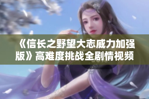 《信长之野望大志威力加强版》高难度挑战全剧情视频解析与赏析