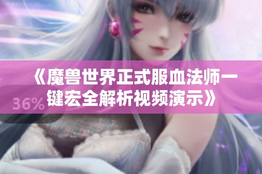 《魔兽世界正式服血法师一键宏全解析视频演示》
