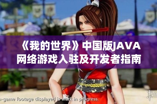 《我的世界》中国版JAVA网络游戏入驻及开发者指南详解