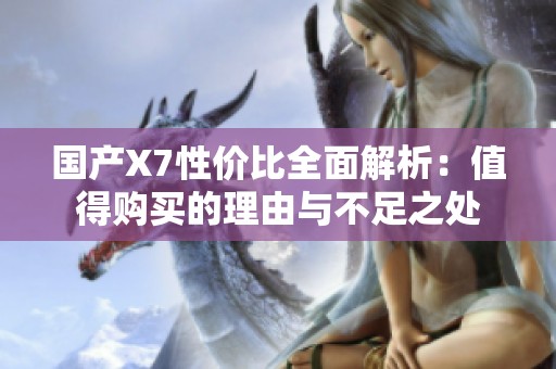 国产X7性价比全面解析：值得购买的理由与不足之处