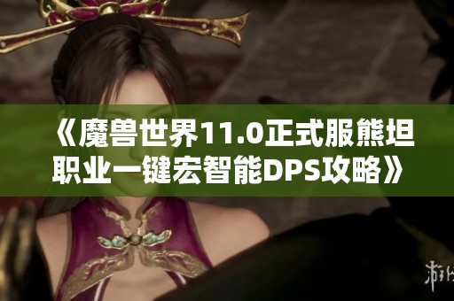 《魔兽世界11.0正式服熊坦职业一键宏智能DPS攻略》