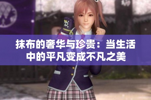 抹布的奢华与珍贵：当生活中的平凡变成不凡之美