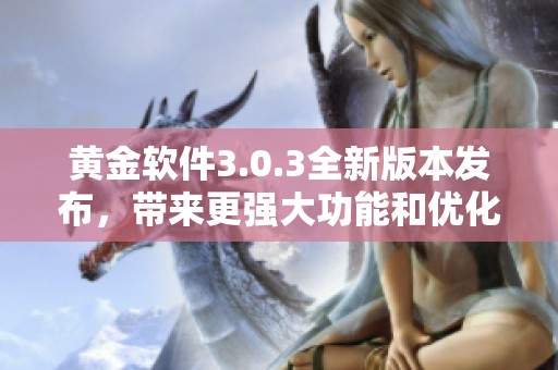 黄金软件3.0.3全新版本发布，带来更强大功能和优化体验