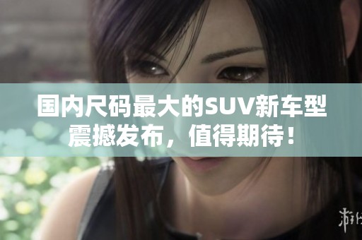 国内尺码最大的SUV新车型震撼发布，值得期待！