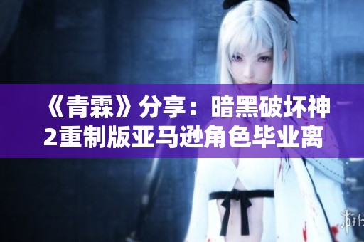 《青霖》分享：暗黑破坏神2重制版亚马逊角色毕业离线存档攻略