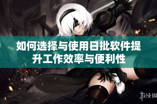 如何选择与使用日批软件提升工作效率与便利性