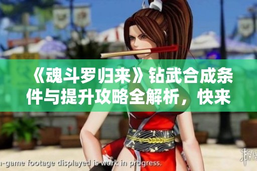 《魂斗罗归来》钻武合成条件与提升攻略全解析，快来围观！