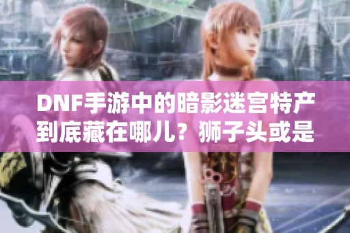 DNF手游中的暗影迷宫特产到底藏在哪儿？狮子头或是铁公鸡？