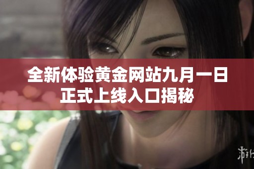 全新体验黄金网站九月一日正式上线入口揭秘