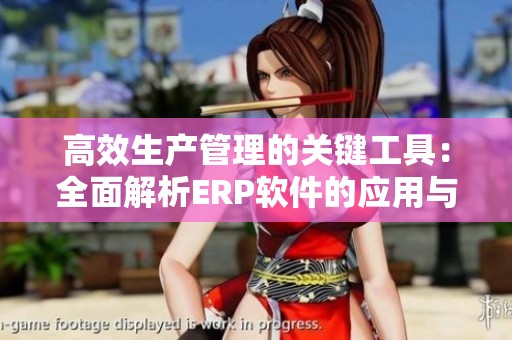 高效生产管理的关键工具：全面解析ERP软件的应用与优势