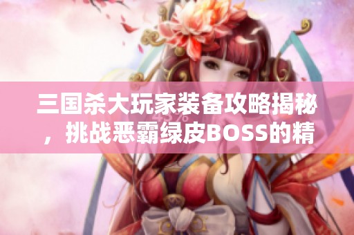 三国杀大玩家装备攻略揭秘，挑战恶霸绿皮BOSS的精彩视频