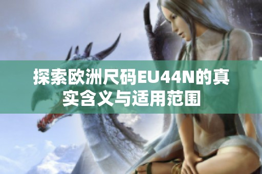 探索欧洲尺码EU44N的真实含义与适用范围