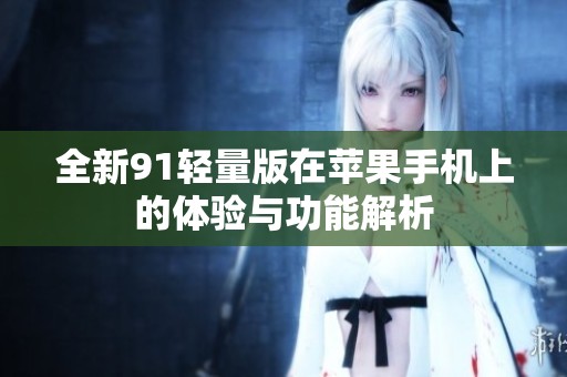 全新91轻量版在苹果手机上的体验与功能解析