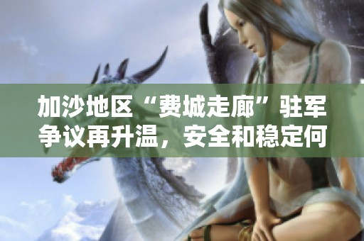加沙地区“费城走廊”驻军争议再升温，安全和稳定何在