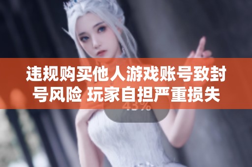 违规购买他人游戏账号致封号风险 玩家自担严重损失