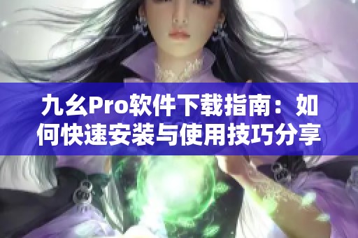 九幺Pro软件下载指南：如何快速安装与使用技巧分享