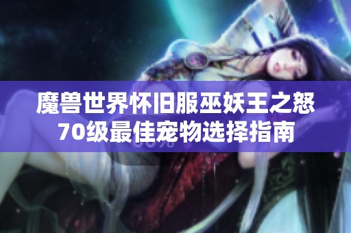 魔兽世界怀旧服巫妖王之怒70级最佳宠物选择指南