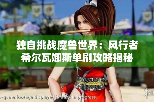 独自挑战魔兽世界：风行者希尔瓦娜斯单刷攻略揭秘