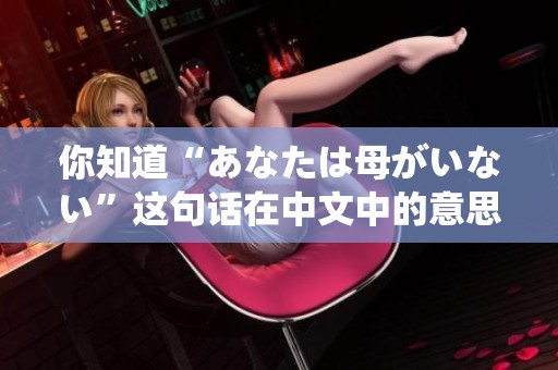 你知道“あなたは母がいない”这句话在中文中的意思是什么吗