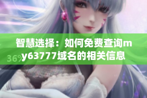 智慧选择：如何免费查询my63777域名的相关信息