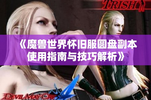 《魔兽世界怀旧服圆盘副本使用指南与技巧解析》