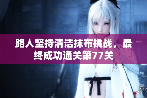 路人坚持清洁抹布挑战，最终成功通关第77关
